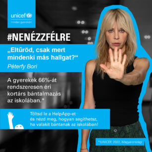 Péterfy Bori, UNICEF Magyarország, #nenézzfélre kampány