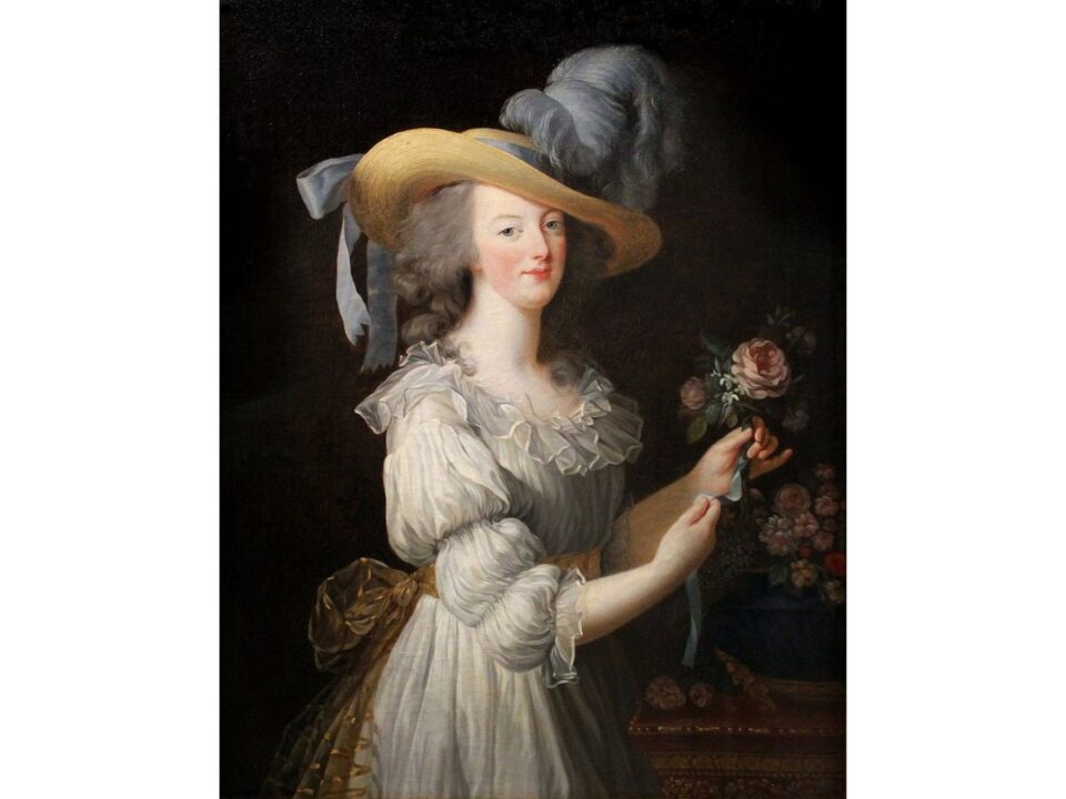 Elizabeth Vigée Le Brun a muszlinruhás Marie Antoinette-ről készült festménye óriási botrányt kavart (Fotó: Wikipedia)