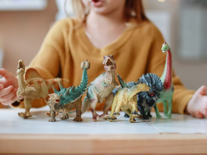 dinoszaurusz, játék, gyerek