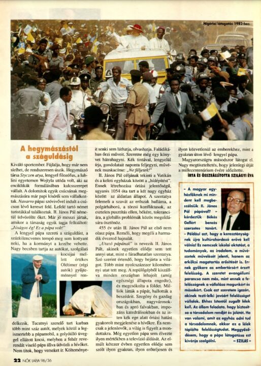 A pápa hétköznapjai – Nők Lapja, 1996/36.