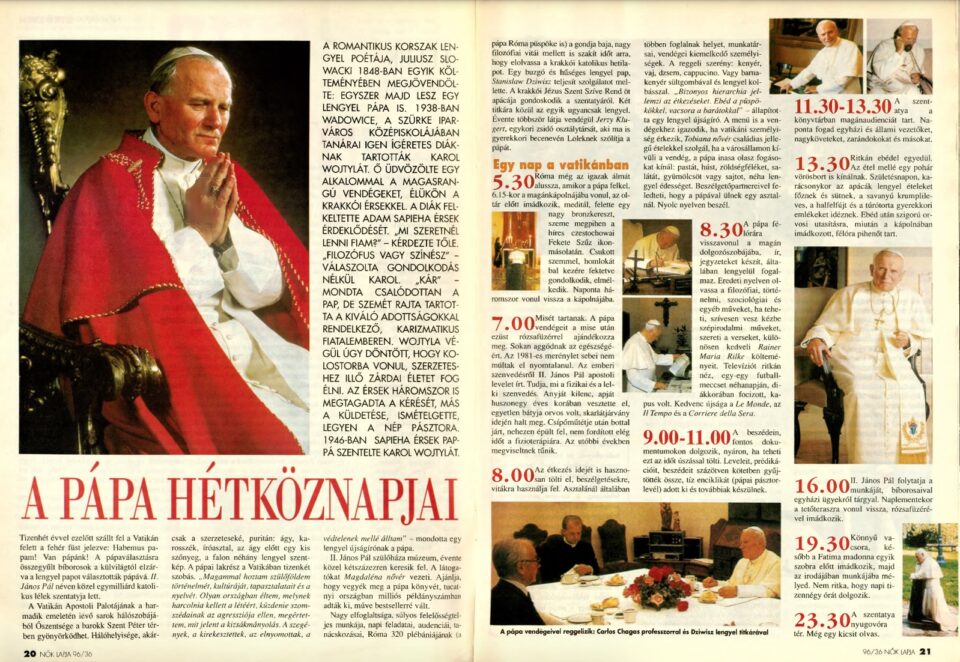 A pápa hétköznapjai – Nők Lapja, 1996/36.