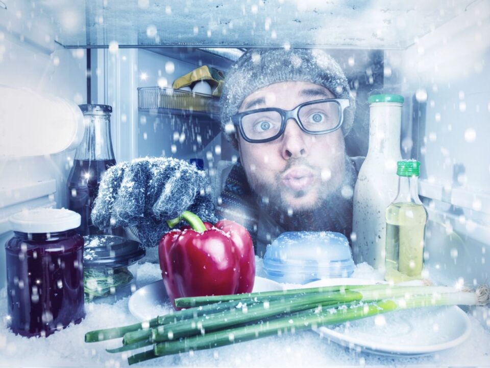 hűtőszekrény, hideg, jég