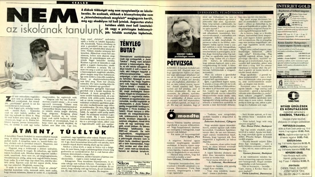 potvizsga-nyari-tanulas-vekerdy-tamas - Nők Lapja pótvizsga nyári tanulás vekerdy tamás
