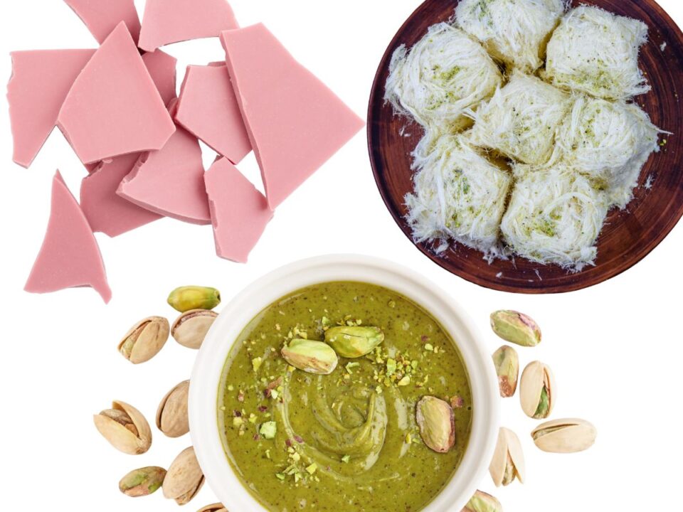 angyalhaj-csoki-recept - Nők Lapja ruby csokoládé pisztáciakrém pişmaniye angyalhaj csoki