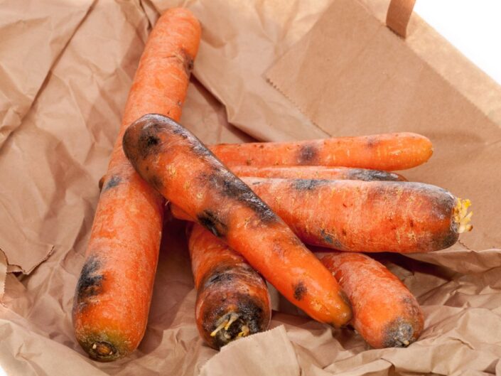 fekete foltok sárgarépán