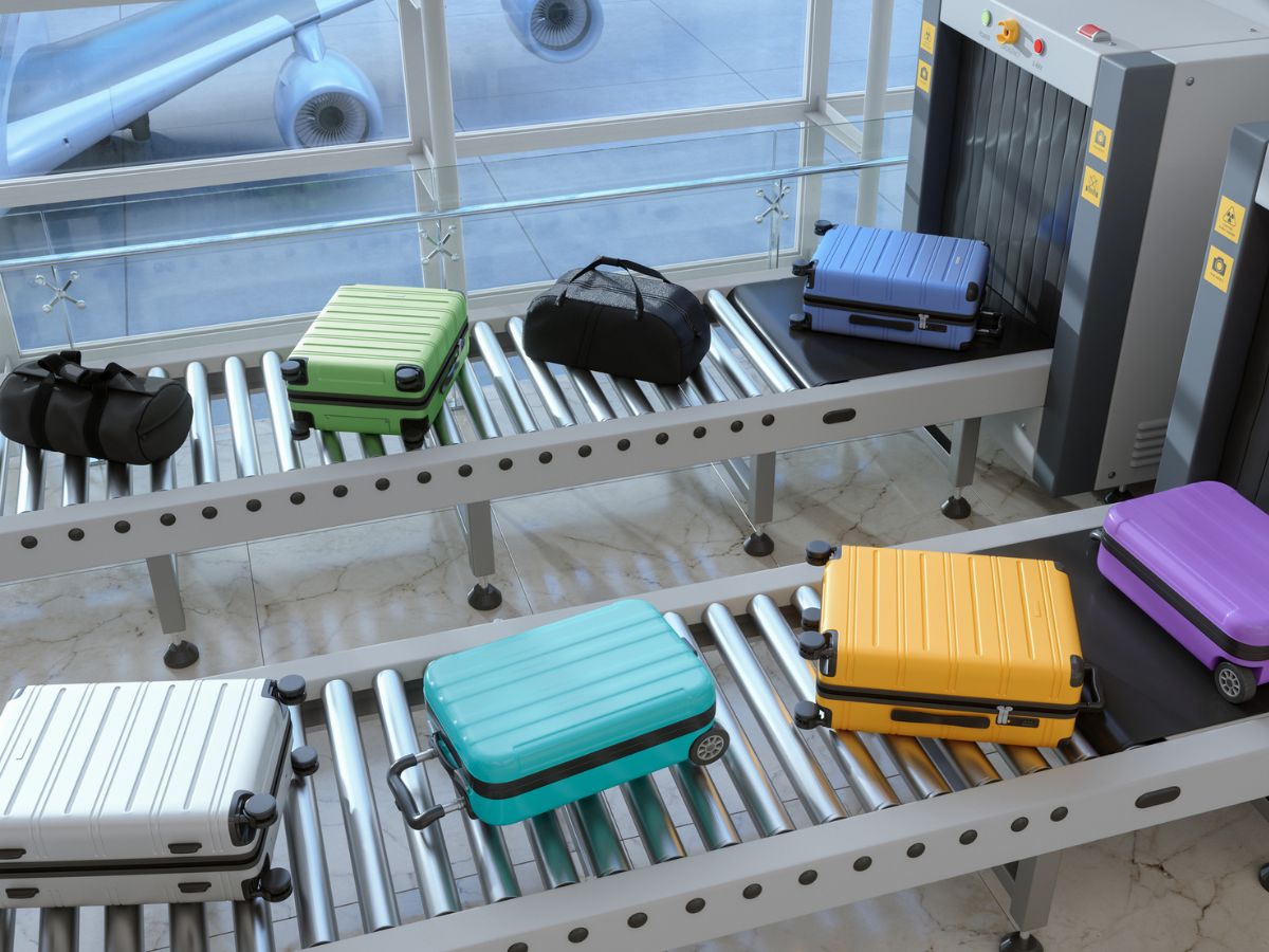 repülőtér csomag bőrönd