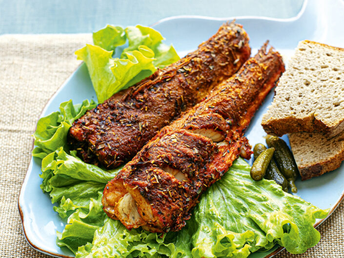 zöldfűszeres-paprikás sült hekk air fryerben