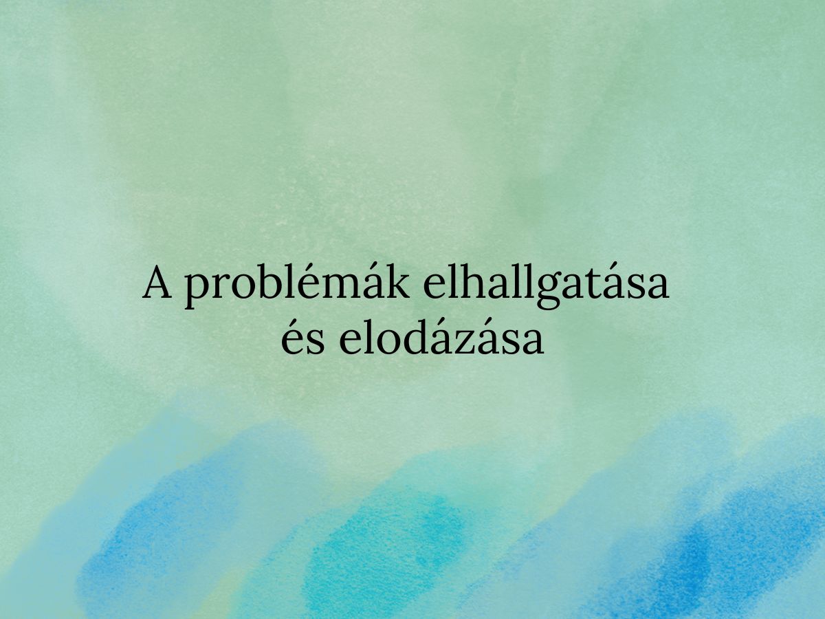 A problémák elhallgatása és elodázása