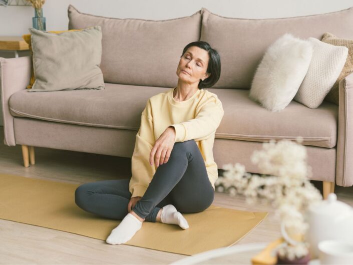 fáradság középkorú nő