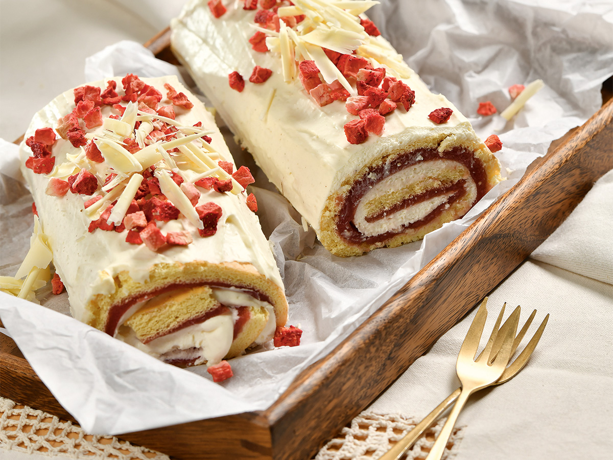 Eperzselés, vaníliakrémes rolád