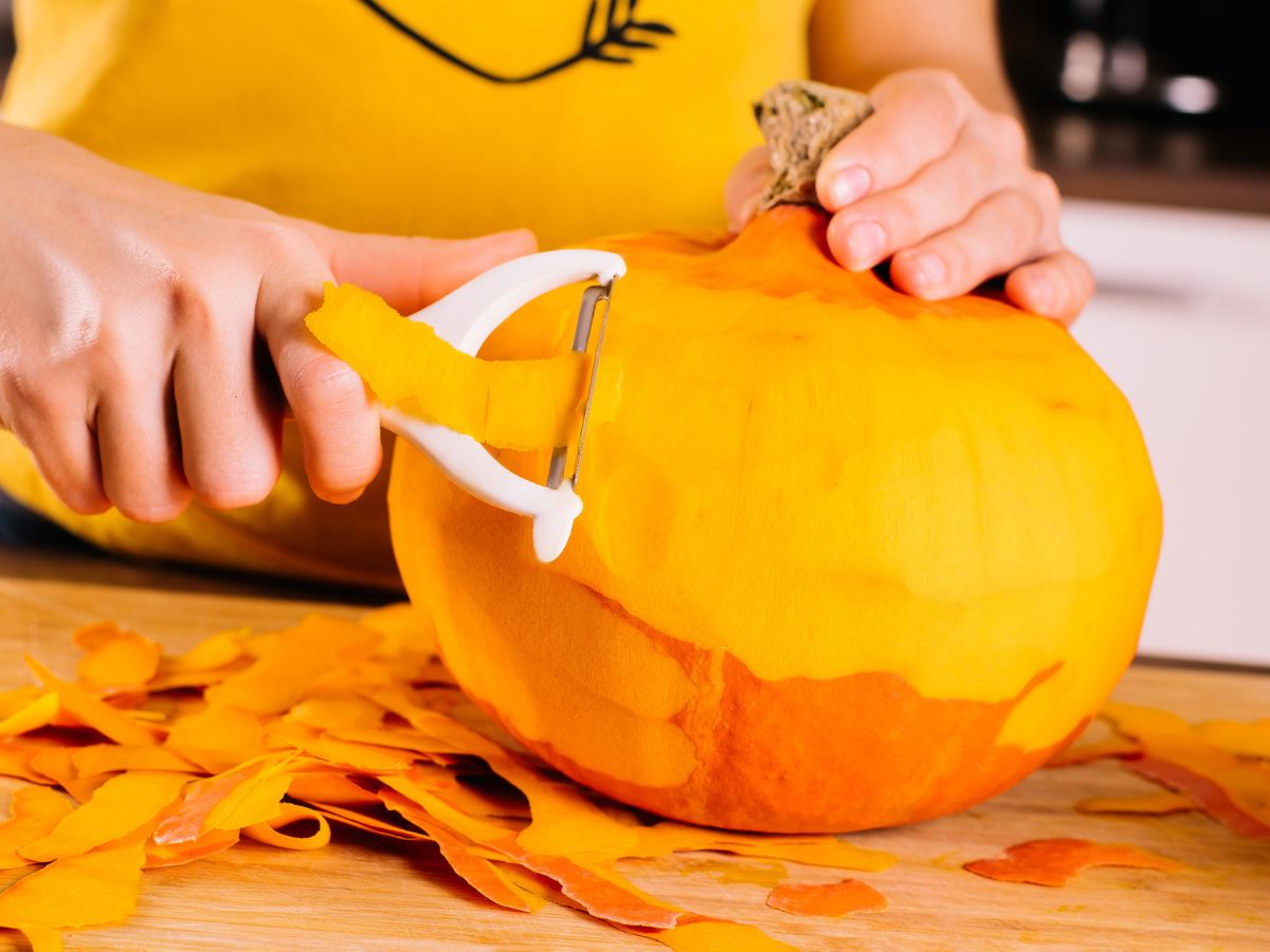 sütőtök hámozása