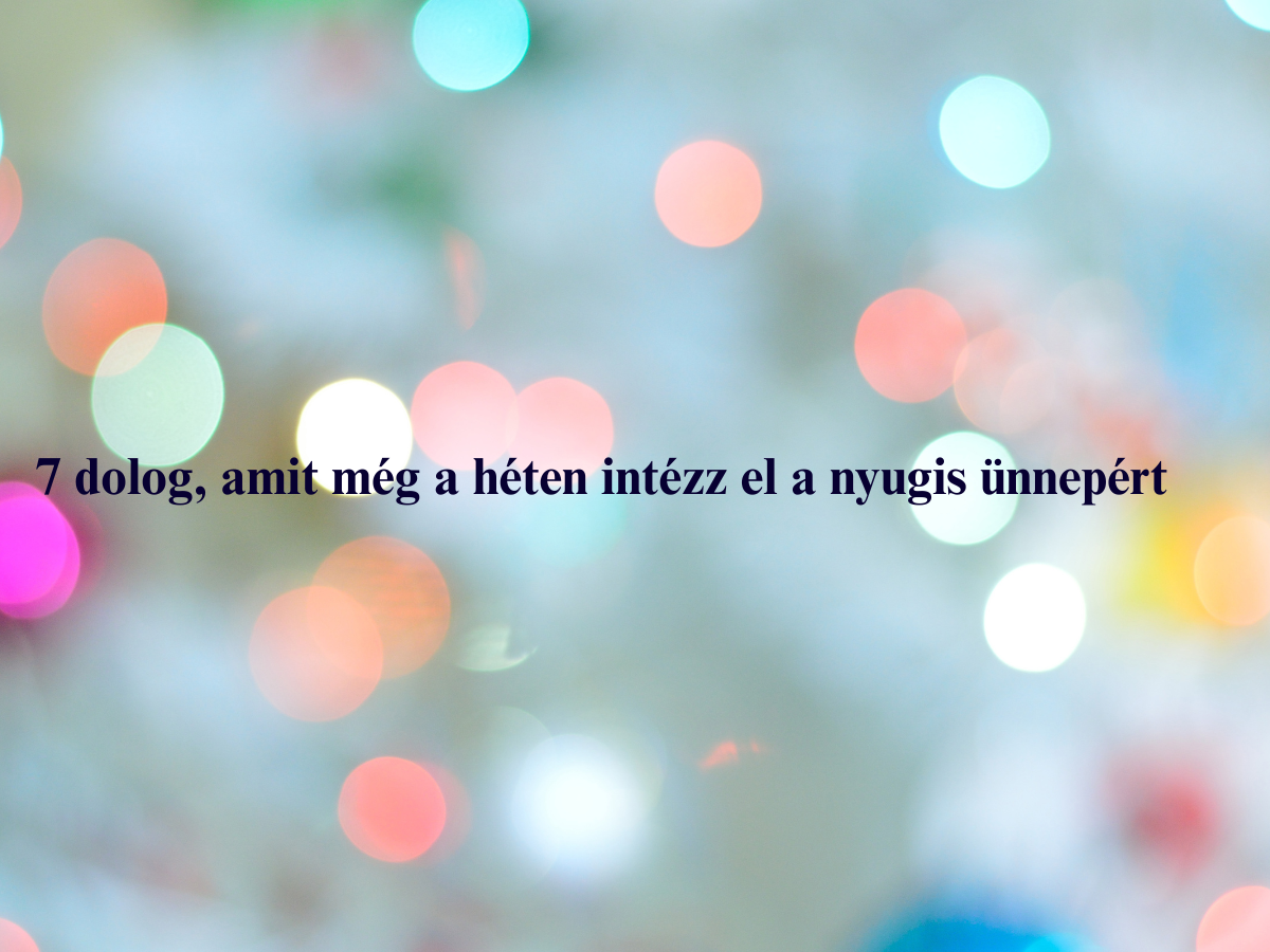 7 novemberi intéznivaló