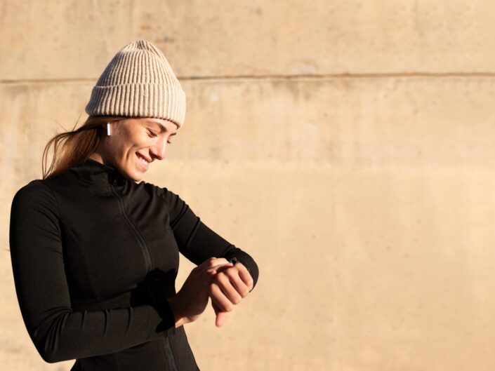 szabadban sportoló nő