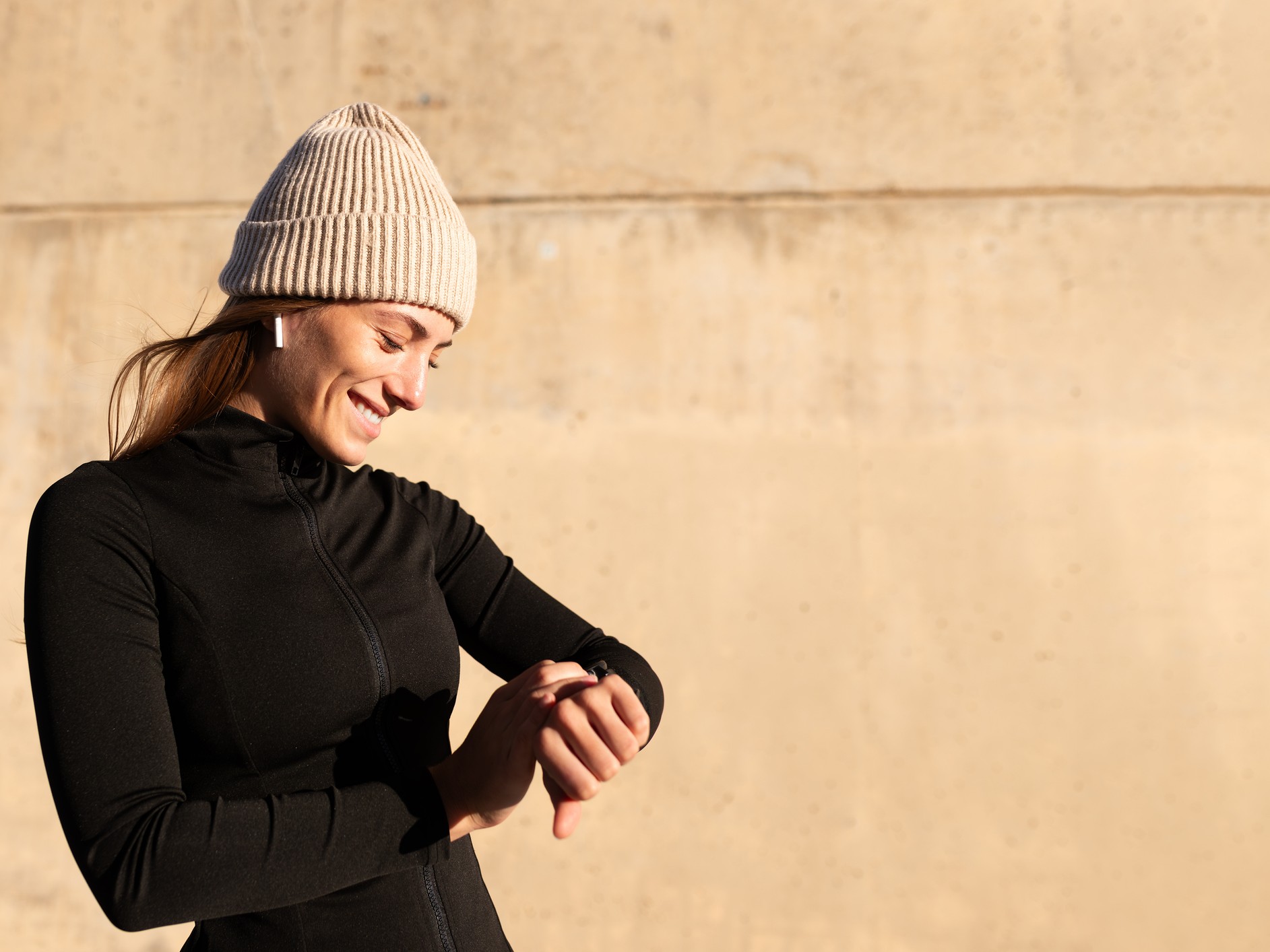 szabadban sportoló nő