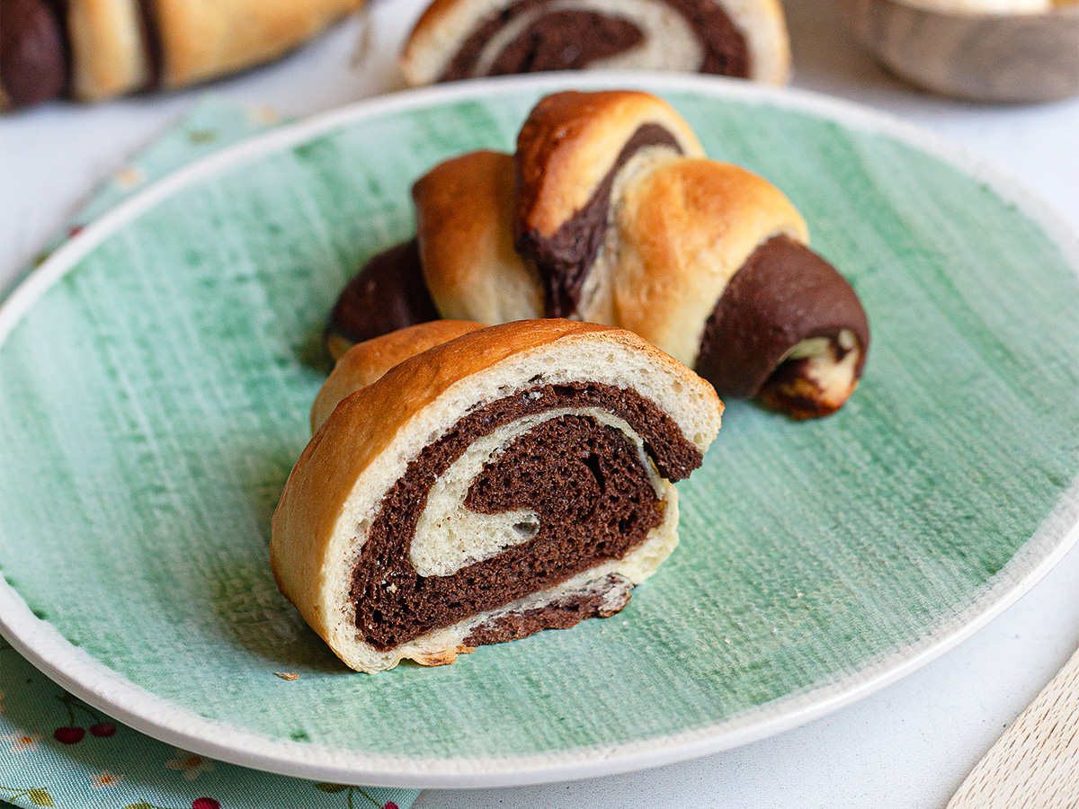 kakaós, vaníliás zebrakifli