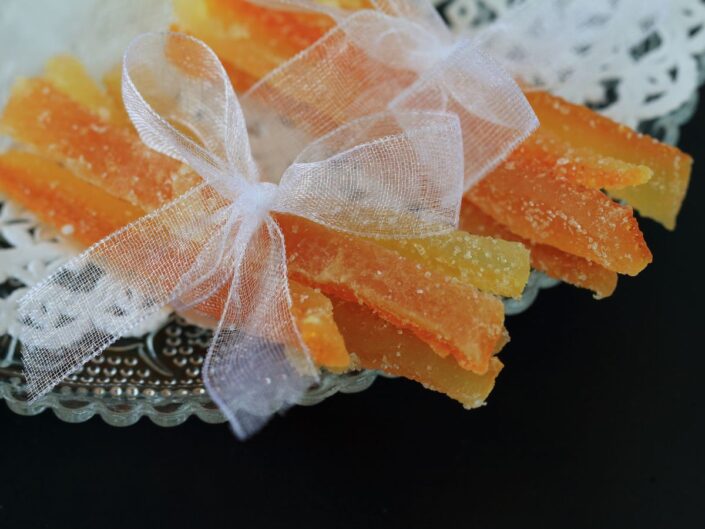 kandírozott gyömbér narancshéj