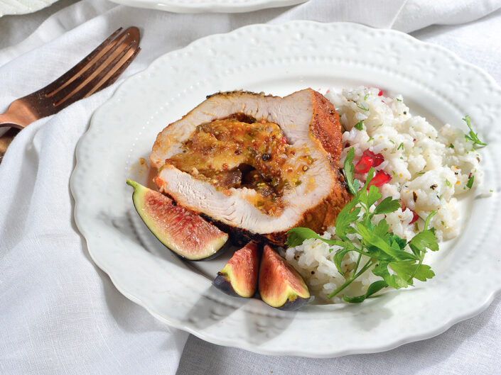 fügés, mustáros pulykatekercs