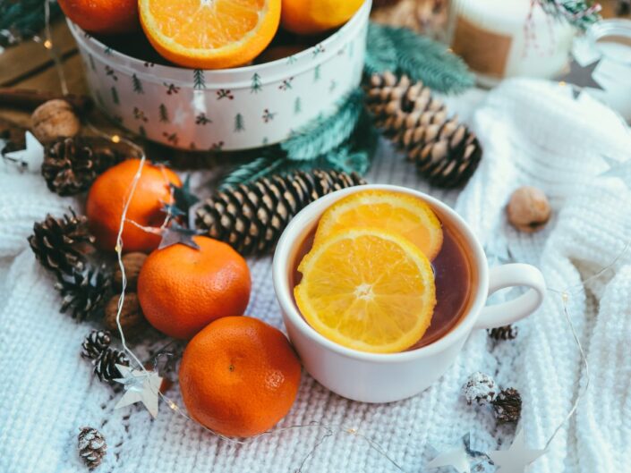 narancs tea toboz asztal