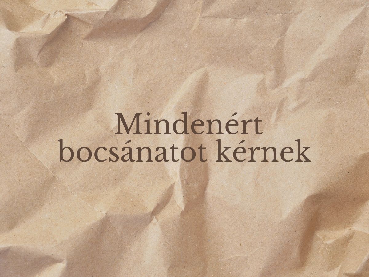 Mindenért bocsánatot kérnek