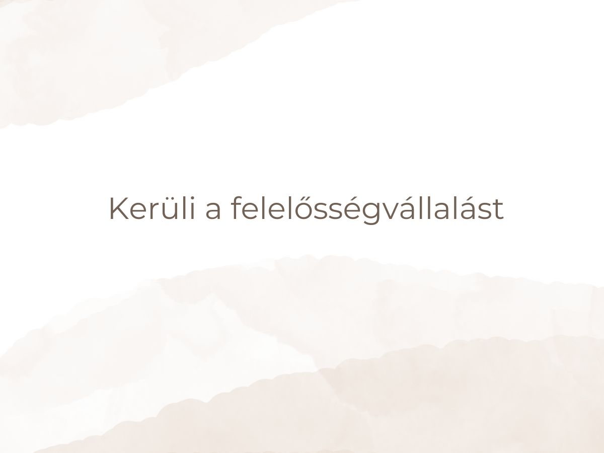 Kerüli a felelősségvállalást