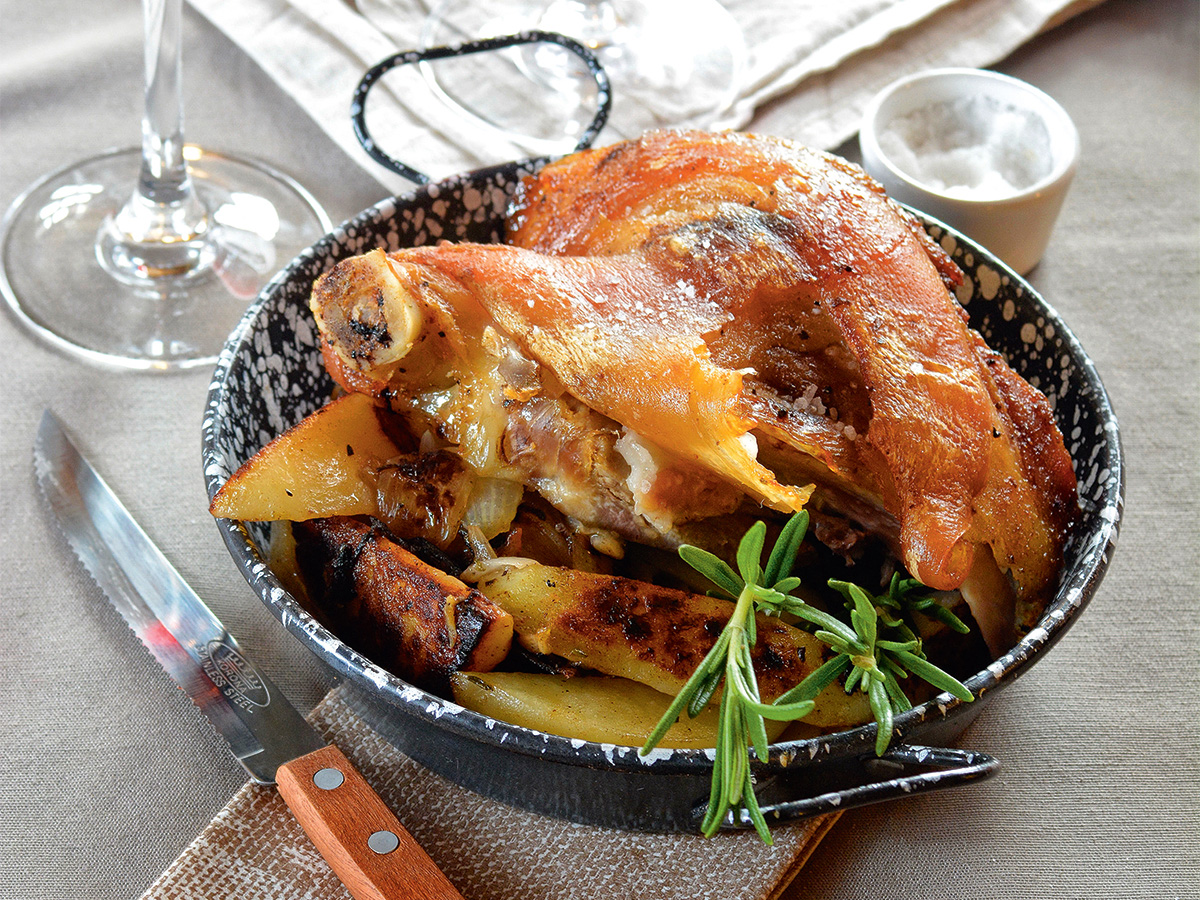 mustáros, sörös csülök