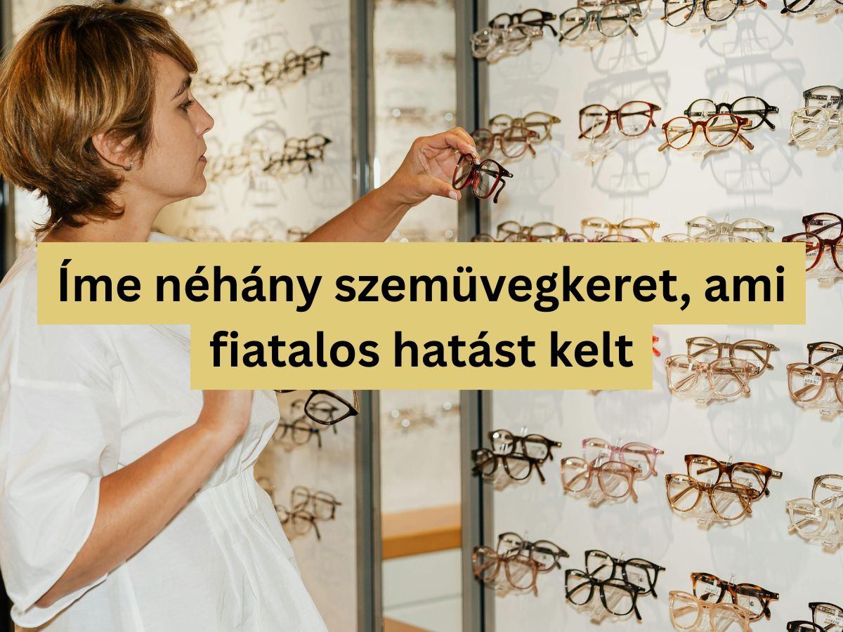 szemüvegkeret fiatalít nő