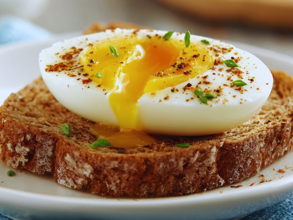 főtt tojás kenyéren