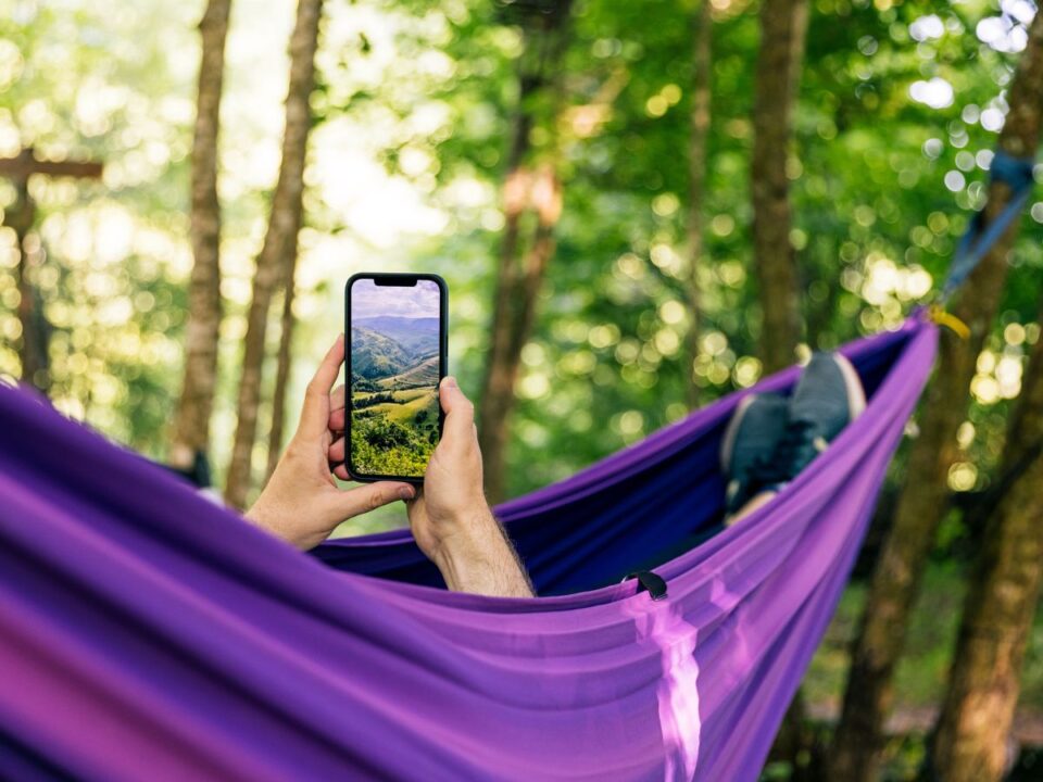 nyaralás természetfotó mobillal