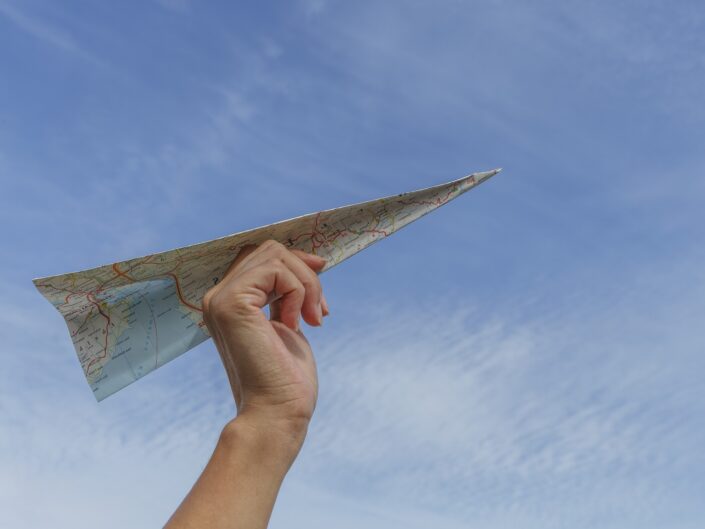 papír repülő térkép