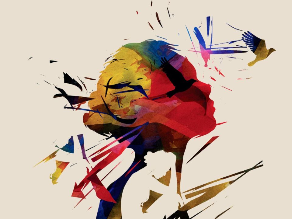 grafika egy nőről, aki szabadon gondolkodik