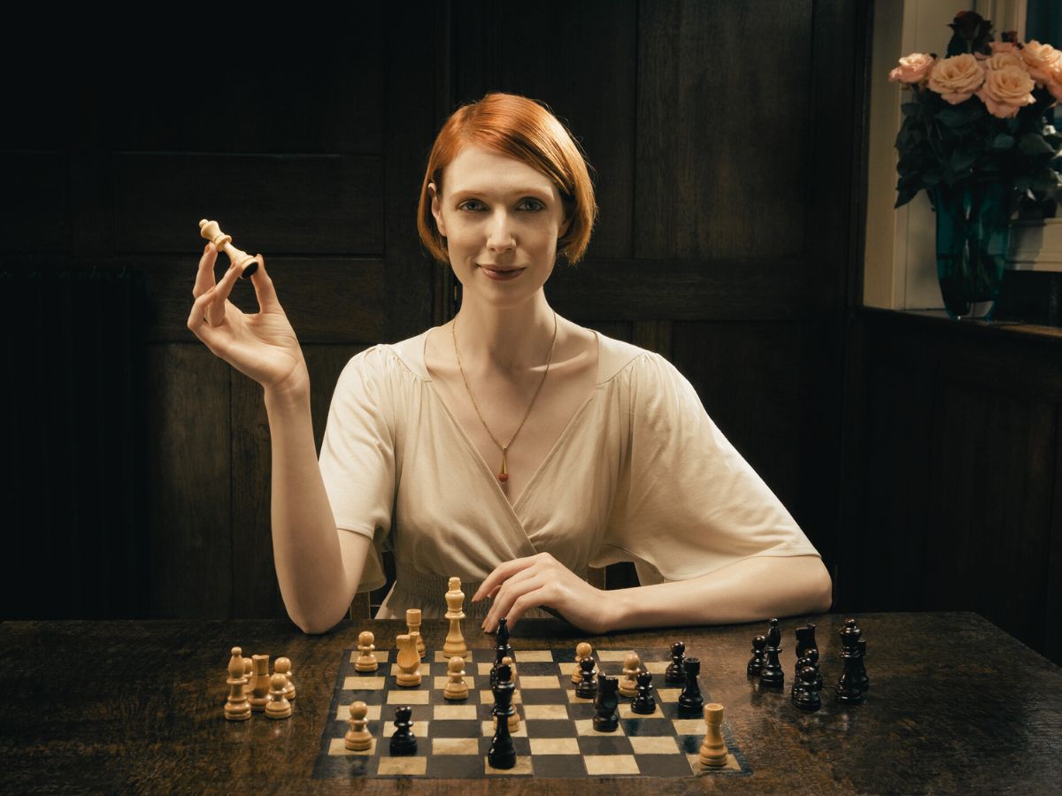 intelligens sakkozó nő