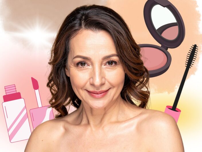 középkorú nő smink