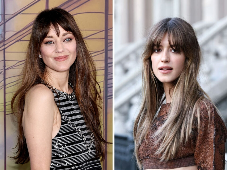 Marion Cotillard és Daisy Edgar Jones curtain bangs