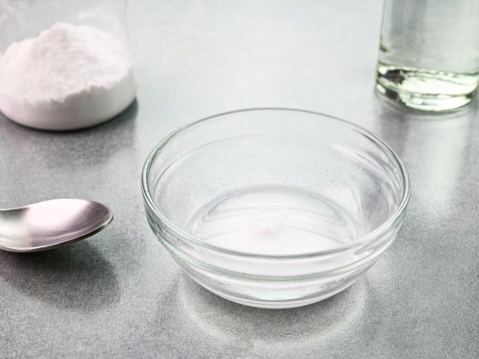 szódabikarbóna tálka és ecet