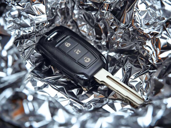 kocsikulcs alufólián