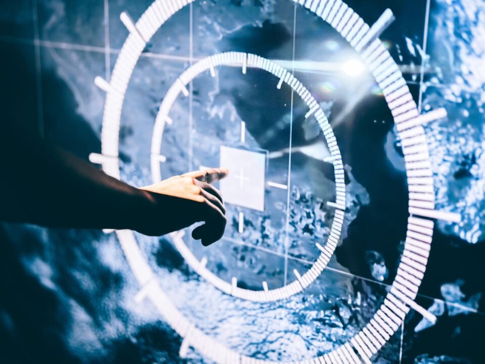 egy meteorológiai kép monitoron