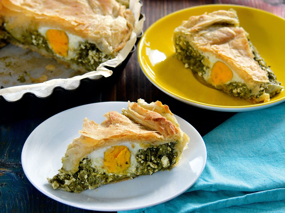 torta pascualina, spenótos, túrós lepeny