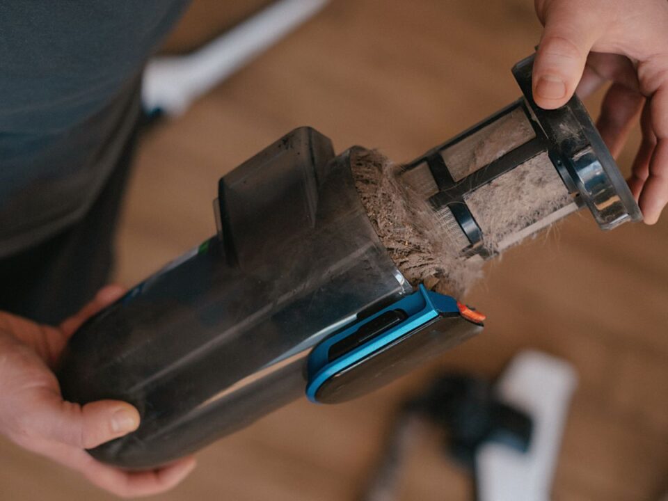 porszívó szűrője takarítás után 