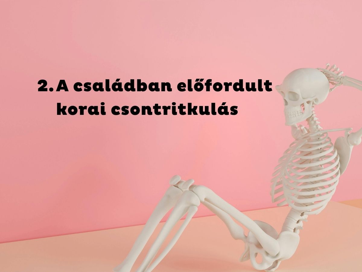 Rózsaszín háttér, jobb sarokban fehér csontváz