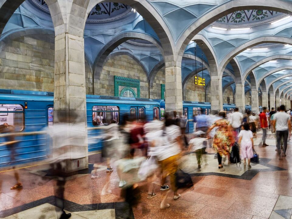 Metróállomás Taskentben, Üzbegisztánban