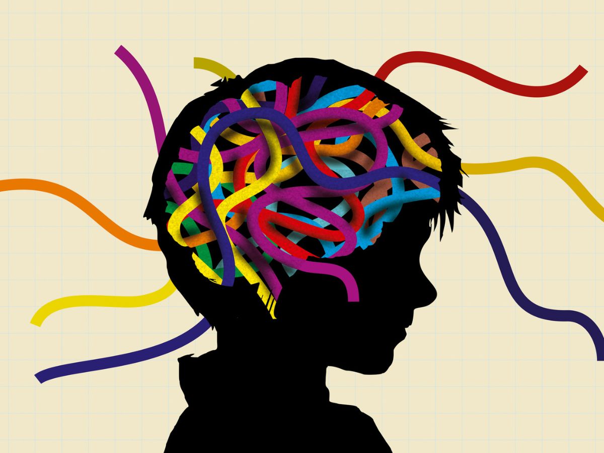 figyelemhiányos hiperaktivitás-zavar, ADHD, stock illusztráció