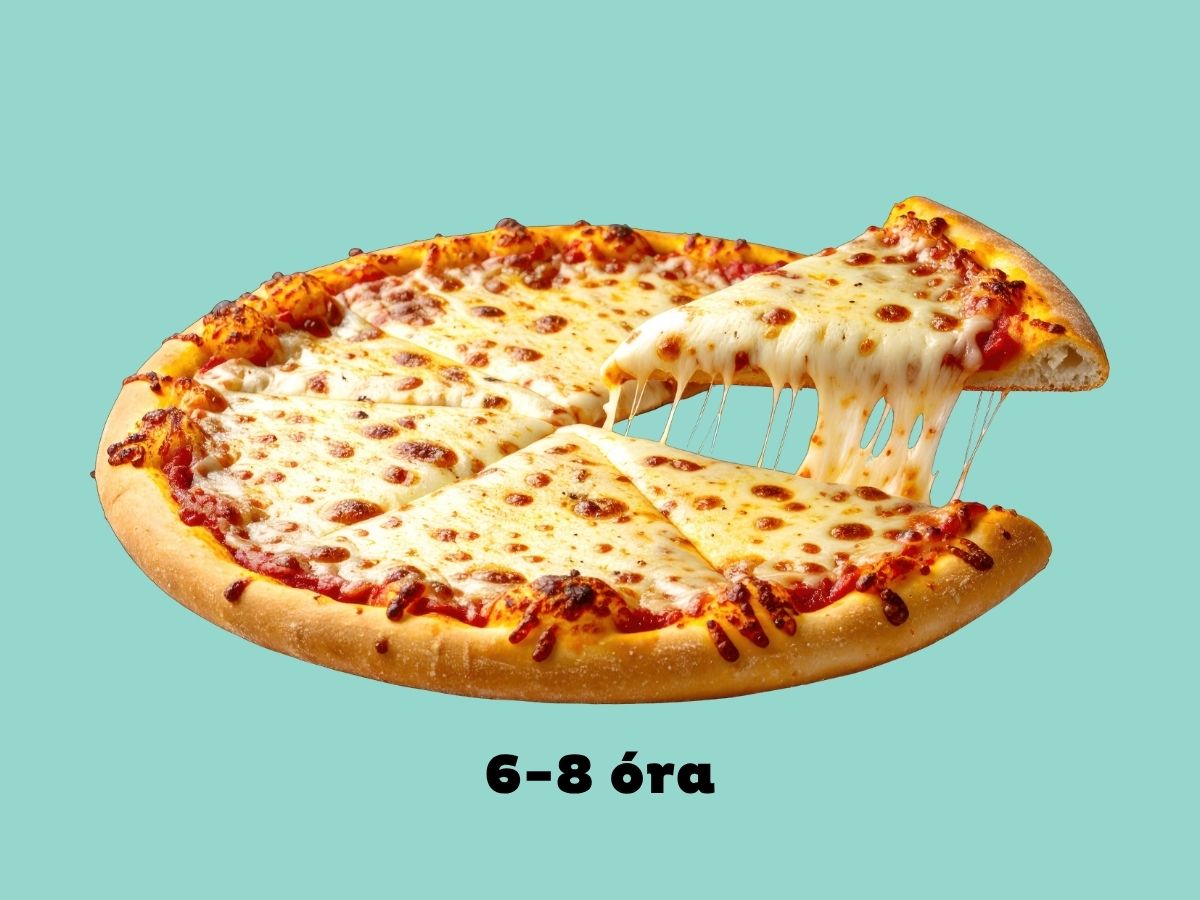 2. Pizza - Nők Lapja Kék háttér, pizza