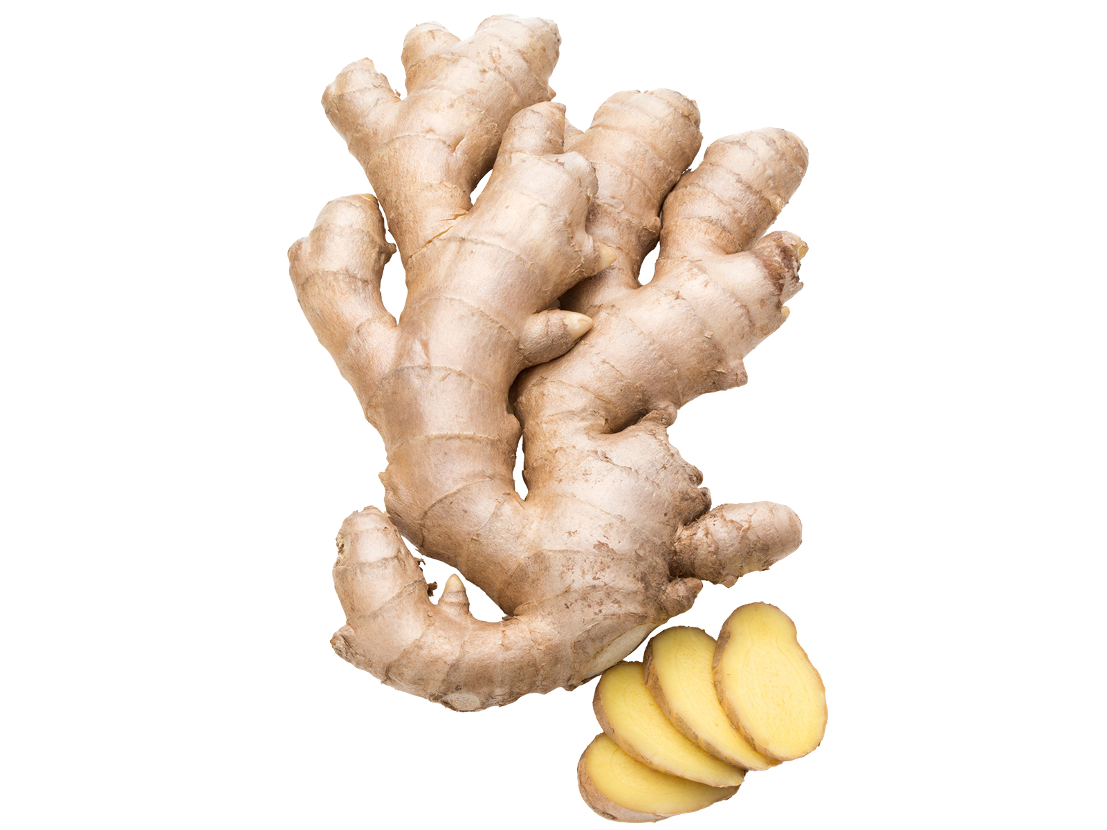 Fresh ginger root or rhizome isolated on white background cutout - Nők Lapja
