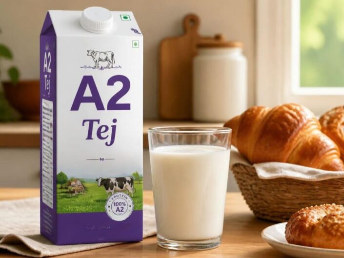 a2 tej és mellette friss péksütemény