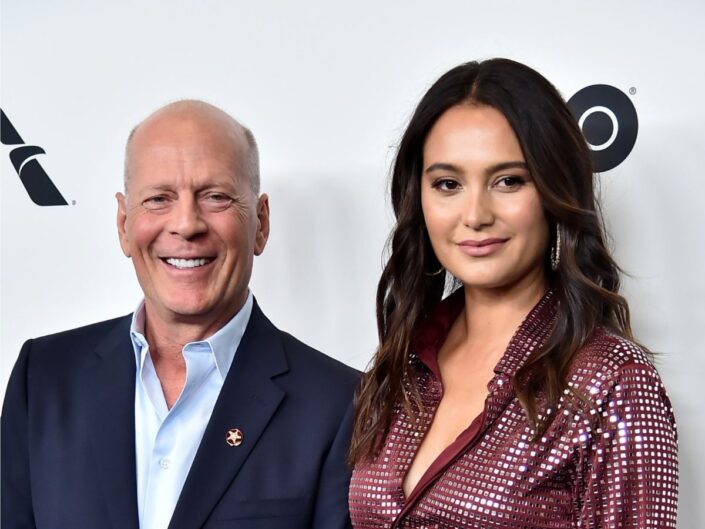 Bruce Willis és Emma Heming filmbemutatón 2019-ben