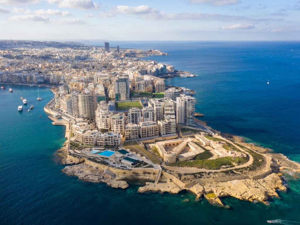 sliema látkép málta